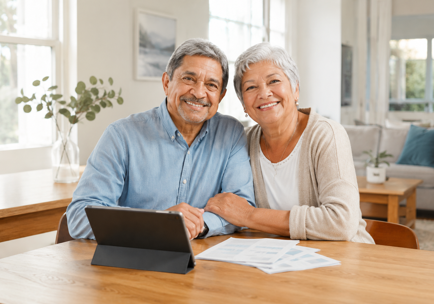 Older man reviewing Medicare Advantage plan coverage